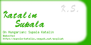 katalin supala business card